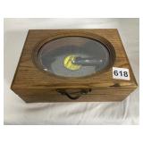 THORNES SWISS MUSIC BOX LOOKS LIKE RECORD PLAYER,