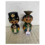 KOKSHI GEISHA WOODEN BOBBLE HEAD FIGURES