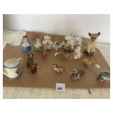 METAL & PORCELAIN DOGS, CATS, ETC.