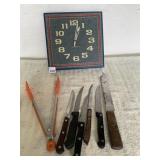 GE WALL CLOCK, KNIVES