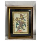 DANCERS PAINTED ON CLOTH, PROFESSIONALLY FRAMED,