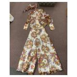 FLORAL 3 PC. OUTFIT FLOWER DESIGN SZ. UNMARKED