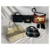 TOMMY HILFIGER BLACK RUFFLED TOP PURSE, CHERUB