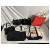 LEATHER ETIENNE AIGNER PURSE, FURRY BLACK LATINA