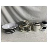 3 TYME AND TABLE MUGS, GRACE TEA POT, MELAMINE