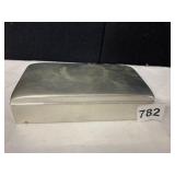 STERLING BULOVA BOX WITH WOOD BOTTOM AND INTERIOR