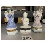 3 ANGEL TRINKET BOXES