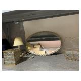 OVAL DRESSER MIRROR, TISSUE HOLDER, SM. LIGHT