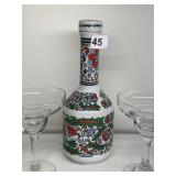 METAXA MADE IN PORTUGAL DECORATIVE BOTTLE AND 2