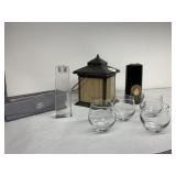 OLEG CASSINI CRYSTAL CANDLE HOLDER IN BOX,