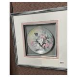 PLATE UNDER GLASS IN SHADOWBOX FRAME