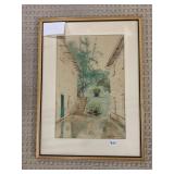 WATERCOLOR SIGNED 21" X 28.5" FRAMED