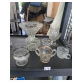 DECORATIVE BOWL, VASE, SILVER RIM DESSERT DISH,