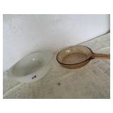 PYREX 1 1/2 QT DISH, VISIONS FRYING PAN