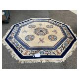 TIAN TAN CARPETS BEIJING 112" X 112" BLUE WHITE