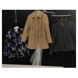 LONDON FOG PS TAN WOOL COAT, GRAY COLUMBIA M