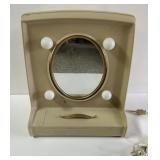 VINTAGE LIGHTED VANITY MIRROR WITH STORAGE