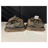 SHOE BOOKENDS, SOME DAMAGE