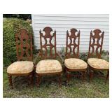 DREXEL DINING CHAIRS, 1 CAPTAINS CHAIR 3 REGULAR
