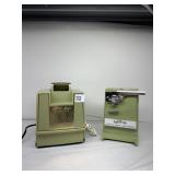 AVOCADO GREEN ICE CRUSHER AND ELECTRIC CAN OPENER