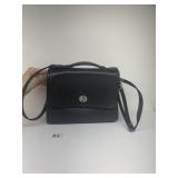 COACH BLACK LEATHER PURSE CROSS BODY H8C9870