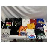 T SHITS, MOSTLY MED AND LARGE