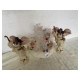 ROMAN INC. ANGELS, SNOWMAN FIGURINE