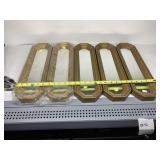 5 PANELS OF GOLD TONE FRAMED ACCENT MIRRORS