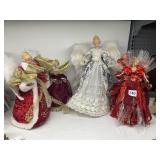 4 ANGEL TREE TOPPERS OR DECORATIONS