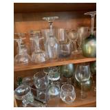 ASSORTED GLASSES INCL. GREEN