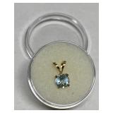 AQUAMARINE IN 14K GOLD SETTING