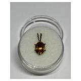 MADIERA CITRINE 1.00CT IN STERLING SILVER SETTING