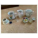 WHITE BLOCK CHECZ. PITCHER, RADNER FLOWER