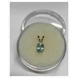 APATITE .40CT PENDANT IN 14K GOLD SETTING .25