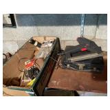 GALVANIZED BUCKET, ELECTRIC STAPLER, ETC.