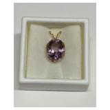 PINK TOPAZ 5.01CT IN 14K GOLD SETTING