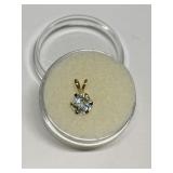 SKY BLUE TOPAZ 1.0CT IN 14K GOLD SETTING