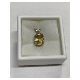 CITRINE 3.20CT IN STERLING SILVER SETTING