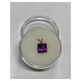 AMETHYST 1.09CT IN 14K GOLD SETTING