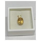 GOLDEN CITRINE 2.13CT IN 14K GOLD SETTING