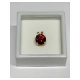 CRIMSON RED TOPAZ IN 14K GOLD SETTING