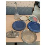 GIBSON PLATES, DECANTER ETCHED, ETC.