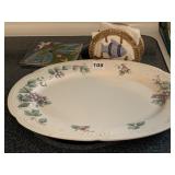PFALTZGRAFF PLATTER, TRIVET, NAPKIN HOLDER