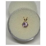 PINK TOPAZ 0.51CT PENDANT IN 14K GOLD SETTING .28