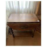 DROP SIDE TABLE W/ LOWER SHELF