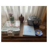 NEW PUZZLE, CD RADIO, WATERFORD CRYSTAL CLOCK,
