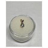 AQUAMARINE 0.56CT IN 14K GOLD SETTING