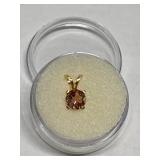 PEACH TOURMALINE 0.79CT IN 14K GOLD SETTING