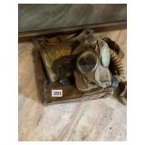 VINTAGE GAS MASK HOSE CRACKING