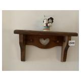 MINI WALL SHELF WITH SNOWMAN